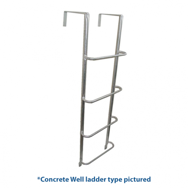 Example of an egress ladder for concrete, brick or timber wells