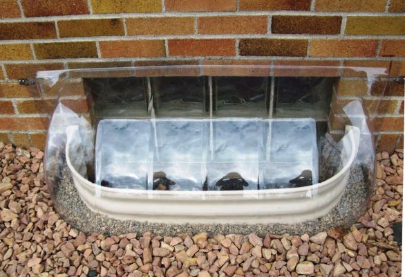 bubble dome window well cover in size 43x14x15